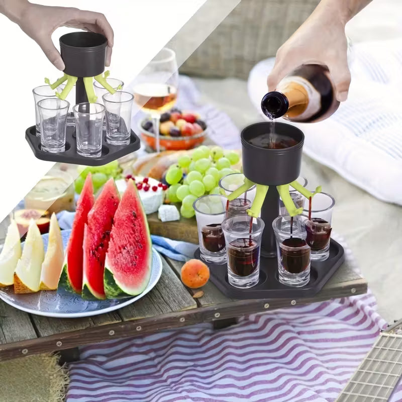 6 Shot Automatic Liquor Dispenser Set