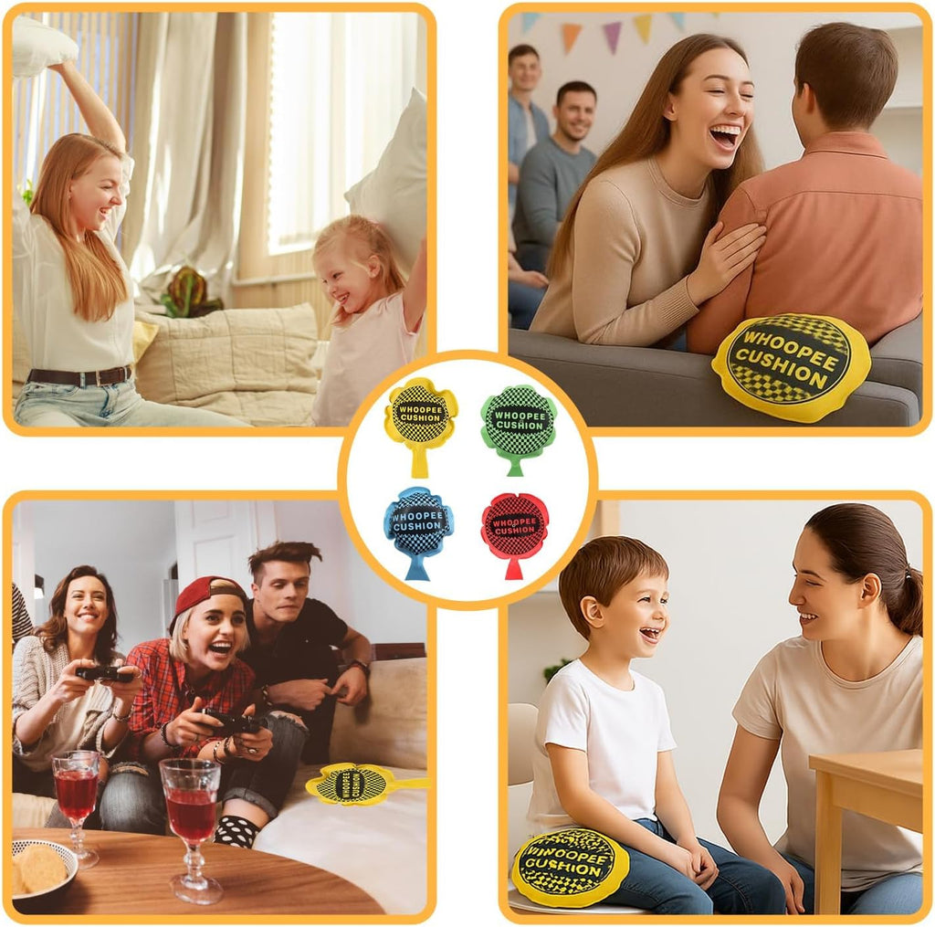 5-Size Trickery Fart Cushion Prank Pillow Hilarious Whoopee Pad for April Fools Parties Family Fun Funny Practical Joke Prop