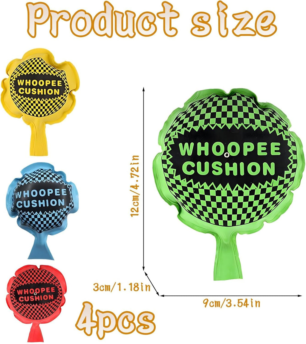 5-Size Trickery Fart Cushion Prank Pillow Hilarious Whoopee Pad for April Fools Parties Family Fun Funny Practical Joke Prop