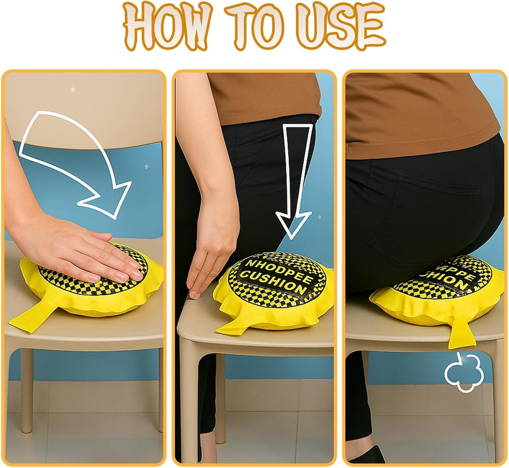 5-Size Trickery Fart Cushion Prank Pillow Hilarious Whoopee Pad for April Fools Parties Family Fun Funny Practical Joke Prop